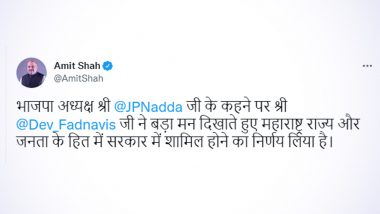 Devendra Fadnavis Has Decided to Join Maharashtra Government, Tweets Amit Shah